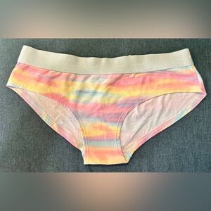 Victoria's Secret PINK Logo Cotton Panty in Multicolor, Large